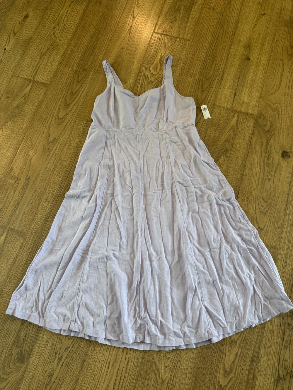 Old Navy - Fit & Flare Linen-Blend Midi Dress - Picture 5 of 5